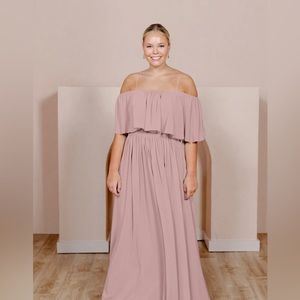 Revelry Abigail Chiffon dress - rose quartz